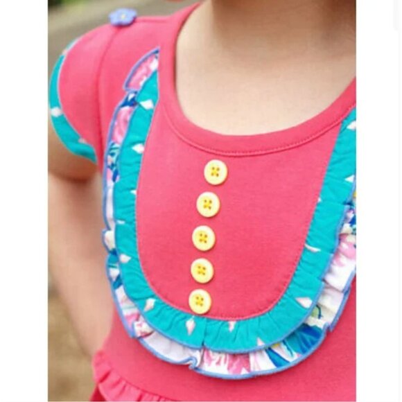 Matilda Jane Pink Ruffled Have Your Cake Dress Toddler Girls Size 2 Excellent co - Picture 3 of 9